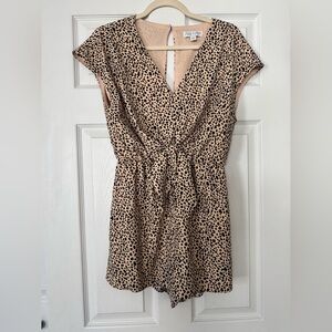 She + Sky Animal Print Romper